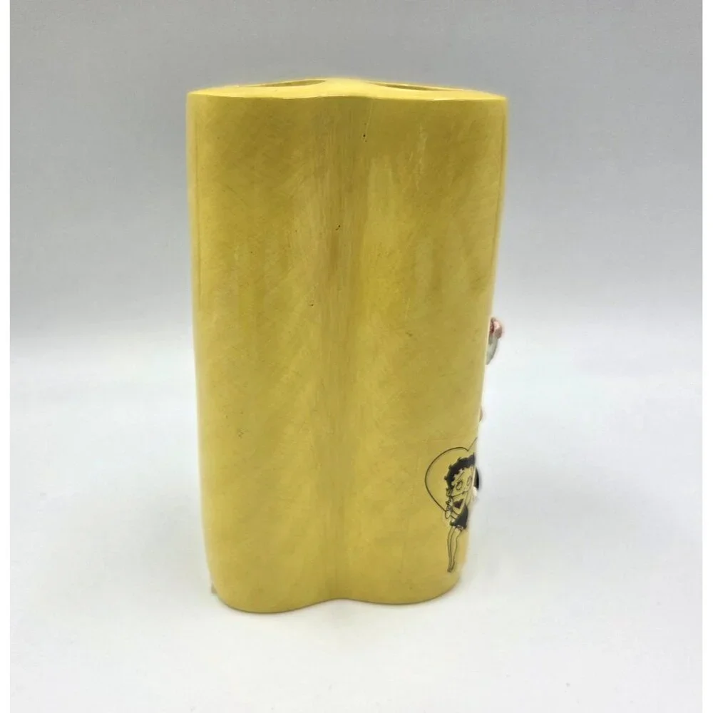Vintage Betty Boop Toothbrush Holder Yellow Heart Peek A Boop Bathroom 2004
